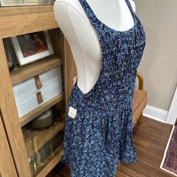 Free People Floral Blue Dress BNWT size XS - Picture 3 of 5